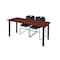 Kee Rectangle Tables > Training Tables > Kee Table & Chair Sets, 66 W, 24 L, 29 H, Cherry MT6624CHBPBK44BK - alternate 1